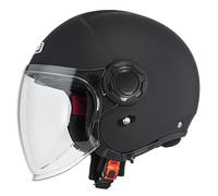 NZI RINGWAY2 Duo Casco Abierto de Motocicleta con Visera Interior Oscura (Black Matt, M)
