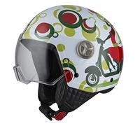 NZI Zeta 2 Casco Abierto MINIJET, Unisex-Adult, Happy Scooter, XXS