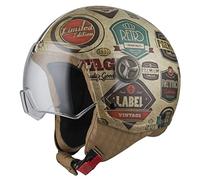 NZI Zeta 2 Casco Abierto MINIJET, Unisex-Adult, RETROLABELS, M