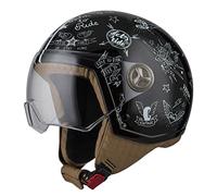NZI Zeta 2 Casco Abierto MINIJET, Unisex-Adult, Stickers, XL