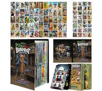 Nzkeuf Italian Brainrot Cartas Set con Un Libro di Carte con 60 Cartas Italian Brainrot y 32 Pegatinas, Un Motivo a Forma di Figura Tung Tung Sahuar, Juego Cartas Niños, Jóvenes, Fiestas