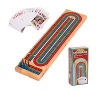 Nzkeuf Juego de Mesa Tradicional Cribbage, Juego de Mesa Cribbage Wars con 3 Pistas, 9 Pinzas de Plástico y Cartas deJuego para 2 o más Jugadores a Partir de 8 años