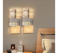 Nzkeuf Luz Nocturna Enchufe con Sensor Crepuscular, 2 Unidad, 3000k Blanca Cálida, Blanco Cálido Brillo Ajustable 0-100 Lm, Luz Nocturna De Pared Para Dormitorios Pasillos Hallway Stairs