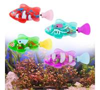 Nzkeuf Robo Fish, 4 Piezas Peces de Juguete Movimiento, Reutilizable Peces Electrónicos, Natación Eléctrica, Pez de Juguete de Plastico, Pez Nadando para la Piscina Niños Gatos