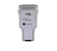 NZOQTJLBG Cartucho de Tinta Compatible Premium 738 738XL de 300 ml Compatible con Impresora DesignJet T950 T850(300ML - 738MBK)