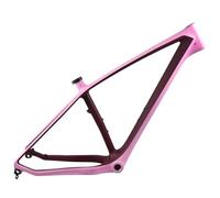 NZOQTJLBG Compatible con Cuadro de Bicicleta de montaña de Carbono Fat Bike de 26 Pulgadas x 5 Pulgadas, Eje pasante BSA de 197 x 12 mm.(Pink,18inch Glossy)