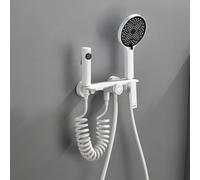 NZPOST Grifos mezcladores de Ducha de Pared Negros, Juego de grifos mezcladores de Ducha y bañera para baño, Grifo Mezclador de Agua fría y Caliente.