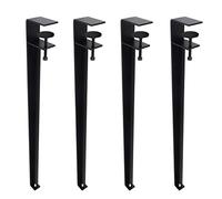 NZPOST Patas de Muebles Ajustables con Clip en Forma de F para Mesa de Trabajo, Mesa de café, Mesa de Bar, Juego de 4 Patas A de 71 cm sin Perforaciones