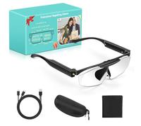 NZQXJXZ 300% Lupa con Luz y Diseño Plegable, USB Recargable LED con Lupa con Luz, Manos Libres Gafas Lupa de Cabeza para Aficiones, Joyeros, Costura, Personas Mayores