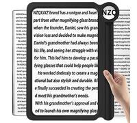 NZQXJXZ 30X 5X Lupa de Lectura, Lupa Grande y Ligera, Proporciona un Área de Visualización Completa de la Página del Libro, Lupa de Mano Leer Impresiones Pequeñas y Baja Visión, Negro