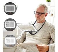 NZQXJXZ 5X lupas de Gran Aumento, Lupa con luz Flexible de Cuello de Cisne para Páginas Completas, Lupa Lectura de Páginas Grandes de 8" x 5" para Personas Mayores Que Leen Letra Pequeña