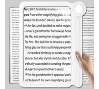 NZQXJXZ Lupa de Lectura, 6X Lupa Grande y Ligera, Proporciona un Área de Visualización Completa de la Página del Libro, Lupas Lectura de Mano Leer Impresiones Pequeñas y Baja Visión