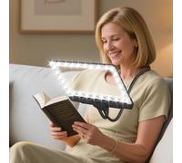NZQXJXZ Lupa Manos Libres 5X con Cuello Colgante Luminoso, 43 LEDslupa Flexible de Cuello de Cisne para Toda la página, 24cm Lupa de página Grande para Leer Impresiones pequeñas y Personas Mayores