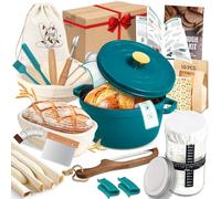 NZQXJXZ Olla de Hierro Fundido, 5.7L Cacerola Holandesa de Esmaltado con Tapa, Olla Holandesa para Cocina Casera Hornear con Banetones para Pan
