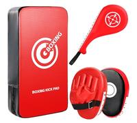 NZQXJXZ Set de Kick Pads para Niños - Kick Pad de Taekwondo, Manopla Curva & Doble Paddle de Patada para Niños y Adolescentes, Accesorio Seguro de Artes Marciales para Boxeo, Puñetazos y Patadas