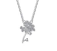 NZVCQVPU 18K Pendant Necklace for Women, Charm Choker Dainty Necklaces Heart Flower with Lab Diamond Chain Necklace for Women White