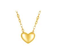 NZVCQVPU 18K Yellow Heart Necklace for Women Pendant Necklace for Wedding Elegant 18 Inch