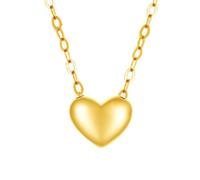 NZVCQVPU 18Kt Necklace for Women,Polished Heart Shaped Womens Chain Necklaces Pendant