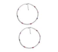 NZVCQVPU 2 cuentas blancas, 45X0.6cmx2pcs, Estándar, Estándar