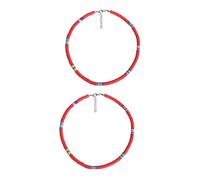 NZVCQVPU 2 cuentas blancas, 45X0.6cmx2pcs, Estándar, Estándar