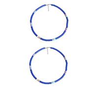 NZVCQVPU 2 cuentas blancas, 45X0.6cmx2pcs, Estándar, Estándar