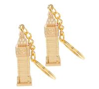 NZVCQVPU 2 piezas de estilo británico llavero grande colgante de aleación de zinc adorno colgante para decoración de mochila y colgante de bolso de mujer recuerdo de viaje de Londres