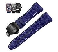 NZVCQVPU 28mm genuine silicone watch band black blue folding buckle strap v45 series watchbands Origin China