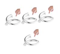 NZVCQVPU 4pcs círculo liso círculo gotas de agua de la niña pulgar mujer adolescente cobre