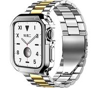 NZVCQVPU Actualice la banda de caja de acero inoxidable, para Ultra 49 mm 8 7 45 mm 44 mm, correa de caja de hebilla de metal, para iWatch 6543SE 41 mm 44 mm 38 mm accesorios