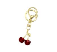NZVCQVPU Aloy Cerezas anillos accesorios Cerezas únicas Costilería Sturdy Keychain Charm ANILLO UNICA
