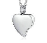 NZVCQVPU Ashes Keepsake for Dogs, Stainless Steel Love Heart Shape Ashes Memorial Necklaces