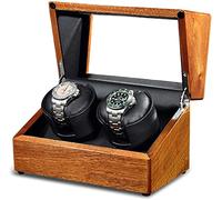 NZVCQVPU Automatic Watch Winder,Solid Wood Automatic Double Watch Winder Watches Storage Box 4 Rotation Mode Dual Power Supply Quiet Motor Beautiful Scenery