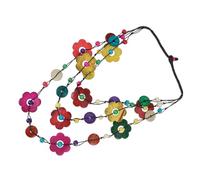 NZVCQVPU Bohemia Vintage para mujeres joyas de cáscara de coco de flores grandes hechas a mano