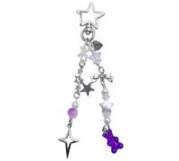 NZVCQVPU Bowknot Keyring Bear Pendiente Costcha Ornamento Estrella Mochila Decoración Cadena telefónica Lanyard Mujeres Cumpleaños