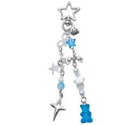 NZVCQVPU Bowknot Keyring Bear Pendiente Costcha Ornamento Estrella Mochila Decoración Cadena telefónica Lanyard Mujeres Cumpleaños