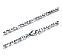 NZVCQVPU Caballo de collar para hombres, collar de acero inoxidable para mujeres Collar de cadena de serpientes de 15.4-24 pulgadas