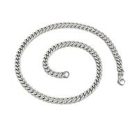 NZVCQVPU Cadena de enlace cubano para hombres de 18-30 pulgadas, collares de cadena de acero inoxidable de 7 mm cadena de collar punk para mujeres