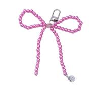 NZVCQVPU Cadena telefónica de moda Decoración de teléfonos con cuentas Bowknot Accesorio de estuche colgante para todos los modelos de accesorios de muñeca