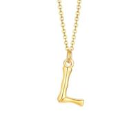 NZVCQVPU Collar colgante para mujeres, collar de rapero para hombres colgante inicial de acero inoxidable con cadena de 20 pulgadas