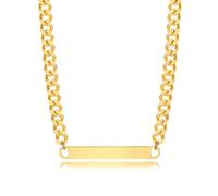 NZVCQVPU Collar de acero inoxidable Mujeres, collar para mujeres Joyas de moda Bar colgante con cadena de 18 pulgadas