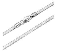 NZVCQVPU Collar de acero inoxidable para hombres, collar de cadena de espiga plana de 14-20 pulgadas 2.5-4 mm de ancho Collar colgante de bricolaje joyas