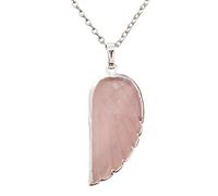 NZVCQVPU Collar de ala de piedra natural para mujeres, collares de ala - colgante de collar de alas reiki, collares para mujeres de cumpleaños San Valentín S