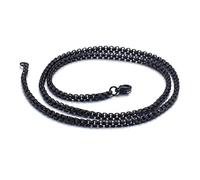 NZVCQVPU Collar de cadena de enlace de cable 18-30 pulgadas, collar de acero inoxidable para hombres de 2,5-3 mm de collar de rapero
