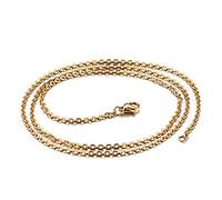 NZVCQVPU Collar de cadena de rolo acero inoxidable de 18-24 pulgadas, collar para hombres frescos 1.6-2.4 mm cadena de collar de hip hop