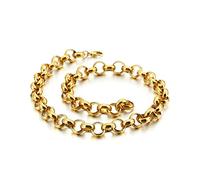 NZVCQVPU Collar de cadena de rolo de acero inoxidable de 20 pulgadas, collar de collar para hombres de 2-12 mm de cadena de roca