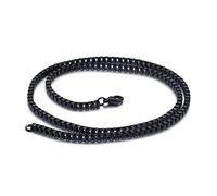 NZVCQVPU Collar de cadena en caja para mujeres de 18-30 pulgadas, collares de cadena de acero inoxidable 2.5-3 mm Collar de cadena de roca, Talla única, Estándar, Estándar