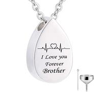 NZVCQVPU Collar de cenizas, collares de cadena de hombres con lágrimas colgantes de electrocardiograma de electrocardiograma regalo para mujeres y hombres