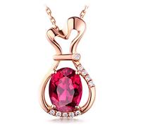 NZVCQVPU Collar de joyería de mujer, collar con rosa vs muy buena paloma de paloma húmeda de sangre lujosa dama regalo de collar