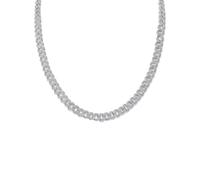 NZVCQVPU Collar de moissanita de 10 mm de ancho para hombres Cadena de diamantes simulada Niños Clava de moissanite Cabina de plata esterlina Collar para hombres