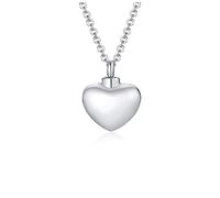 NZVCQVPU Collar de recuerdo para cenizas humanas, collar de placas para cenizas para mujeres colgante de corazón de acero inoxidable